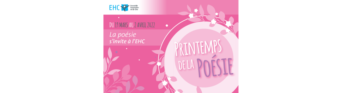 Affiche annonçant le printemps de la poésie à l'EHC 